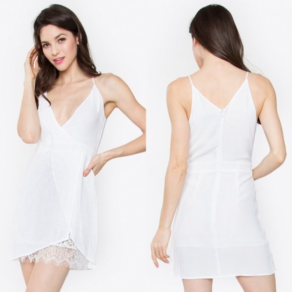 New Anthropologie White Lace Wrap Dress - Picture 6 of 6